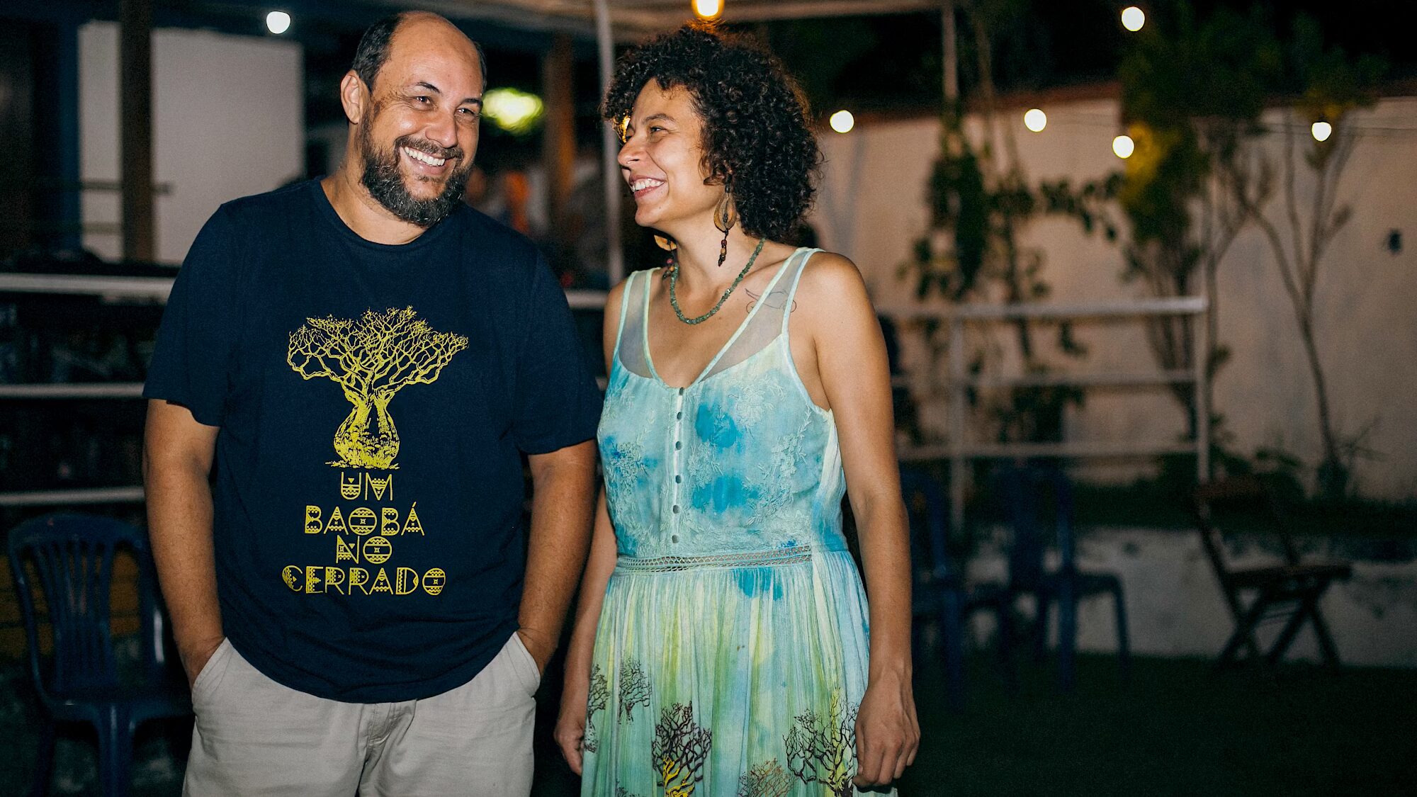 Foto do fundador do Parque Pedra do Sol, Gustavo Villa, e da diretora Marina Gomide.